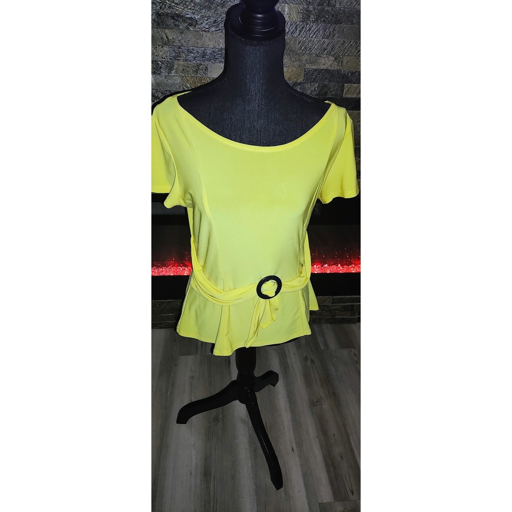 Bright Yellow stretchy Top size Medium